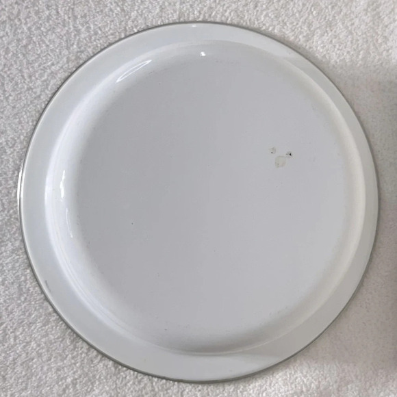 Vintage Enamelware White  Round Roaster Pot With Lid - Picture 12 of 16